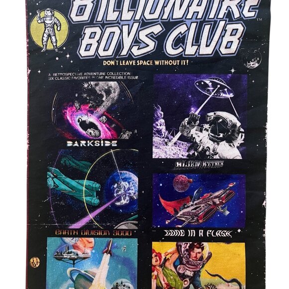 Billionaire Boys Club Space Comic Tee Cream Medium Vintage - Picture 8 of 9